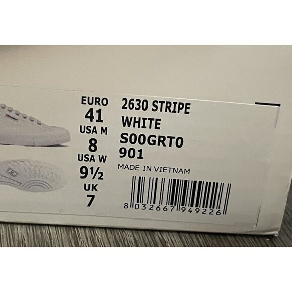 Superga 2630 Stripe Canvas Platform Sneakers NEW Women’s Size 41 US 9.5 - Picture 11 of 11
